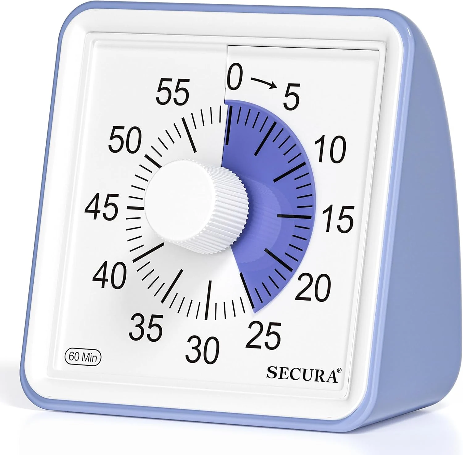 Secura 60-minute visual countdown timer for ADHD focus at work.